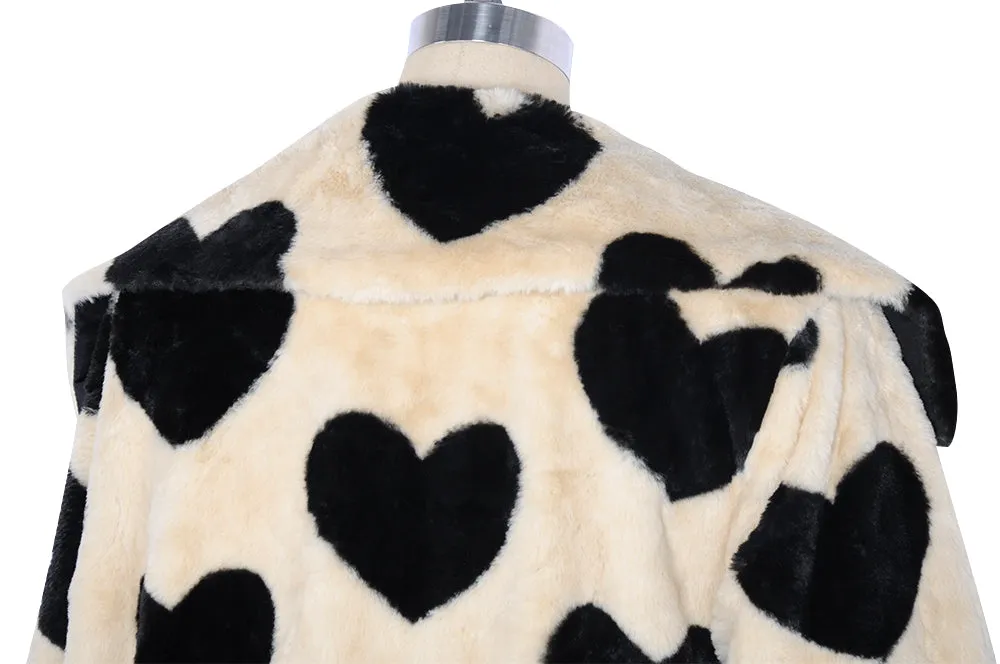 Faux Fur Heart Coat | Dreamofthe90s