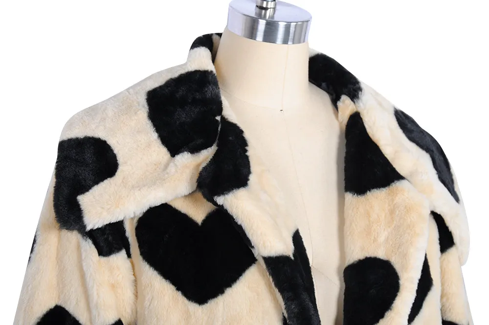 Faux Fur Heart Coat | Dreamofthe90s