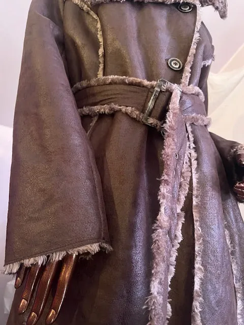 FAUX LEATHER BELTED, Size XL  #1496
