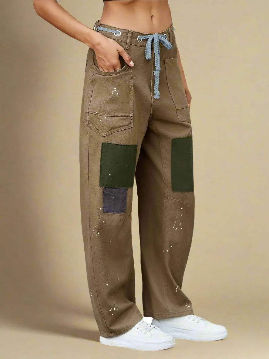 FILOMENA -LOOSE CUT PATCHWORK JEANS