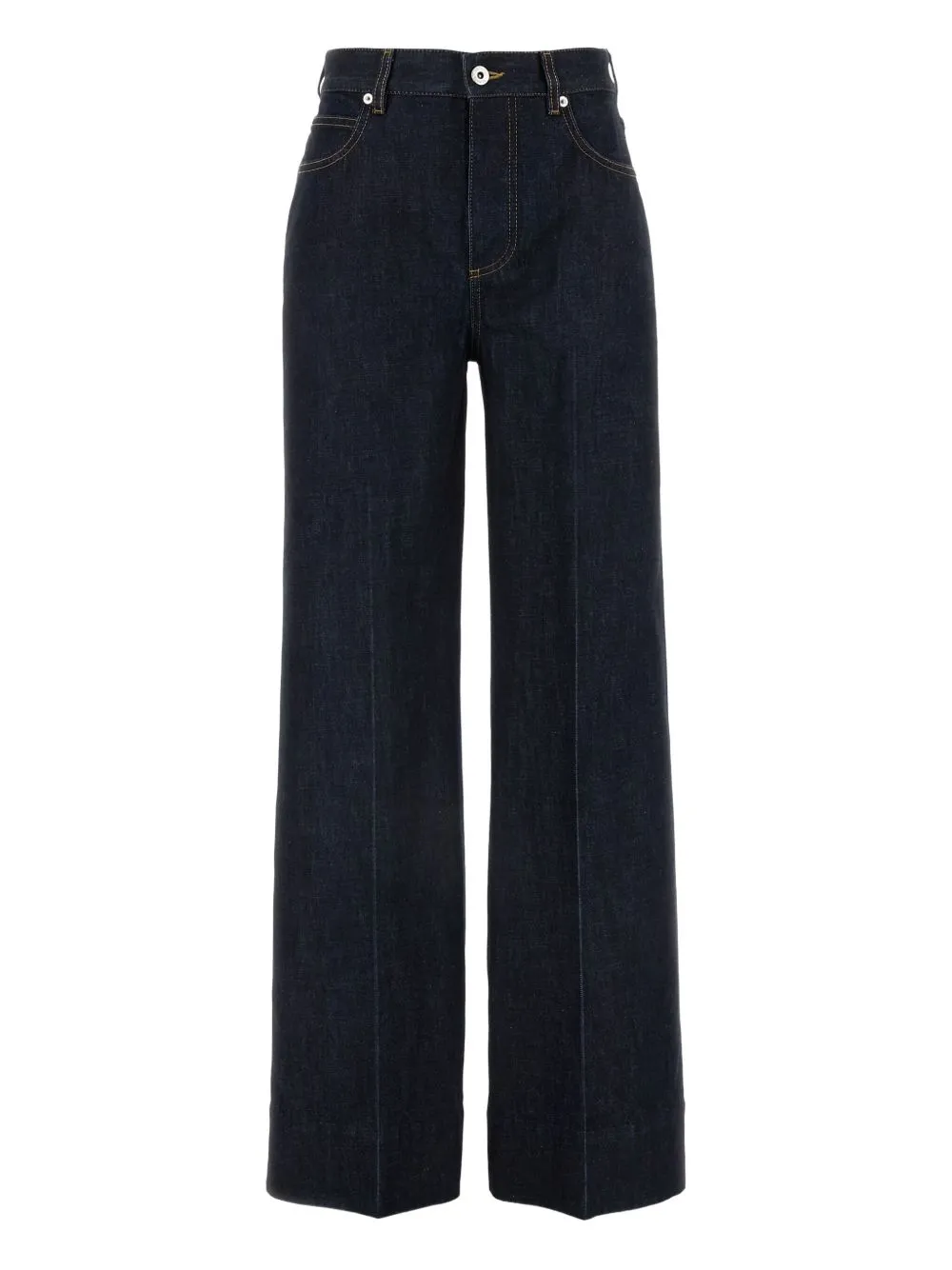 Flared-leg denim jeans
