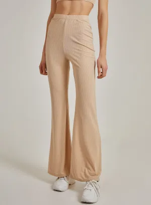 Flared Ribbed Trousers