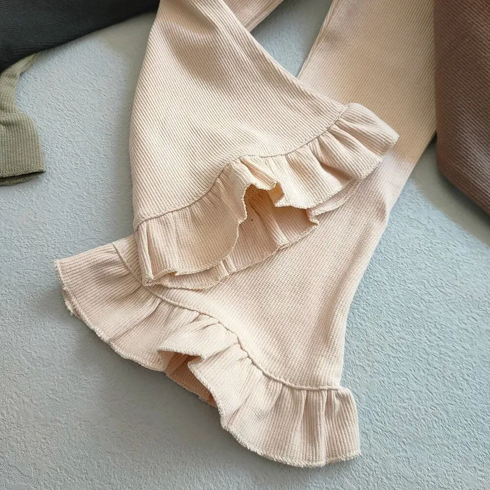 Flared Ruffle Leggings