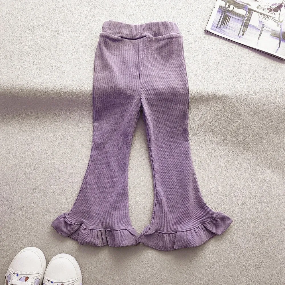 Flared Ruffle Leggings