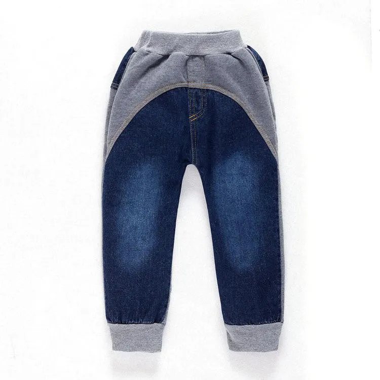 For 2-8Y Kids Jeans Boys Denim Trousers Baby Girl Jeans Autumn Winter Casual Pants Children Clothing