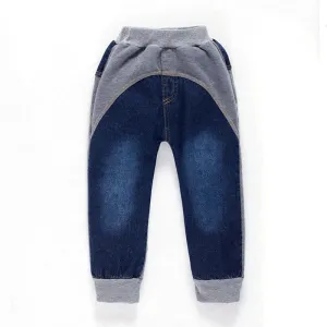 For 2-8Y Kids Jeans Boys Denim Trousers Baby Girl Jeans Autumn Winter Casual Pants Children Clothing