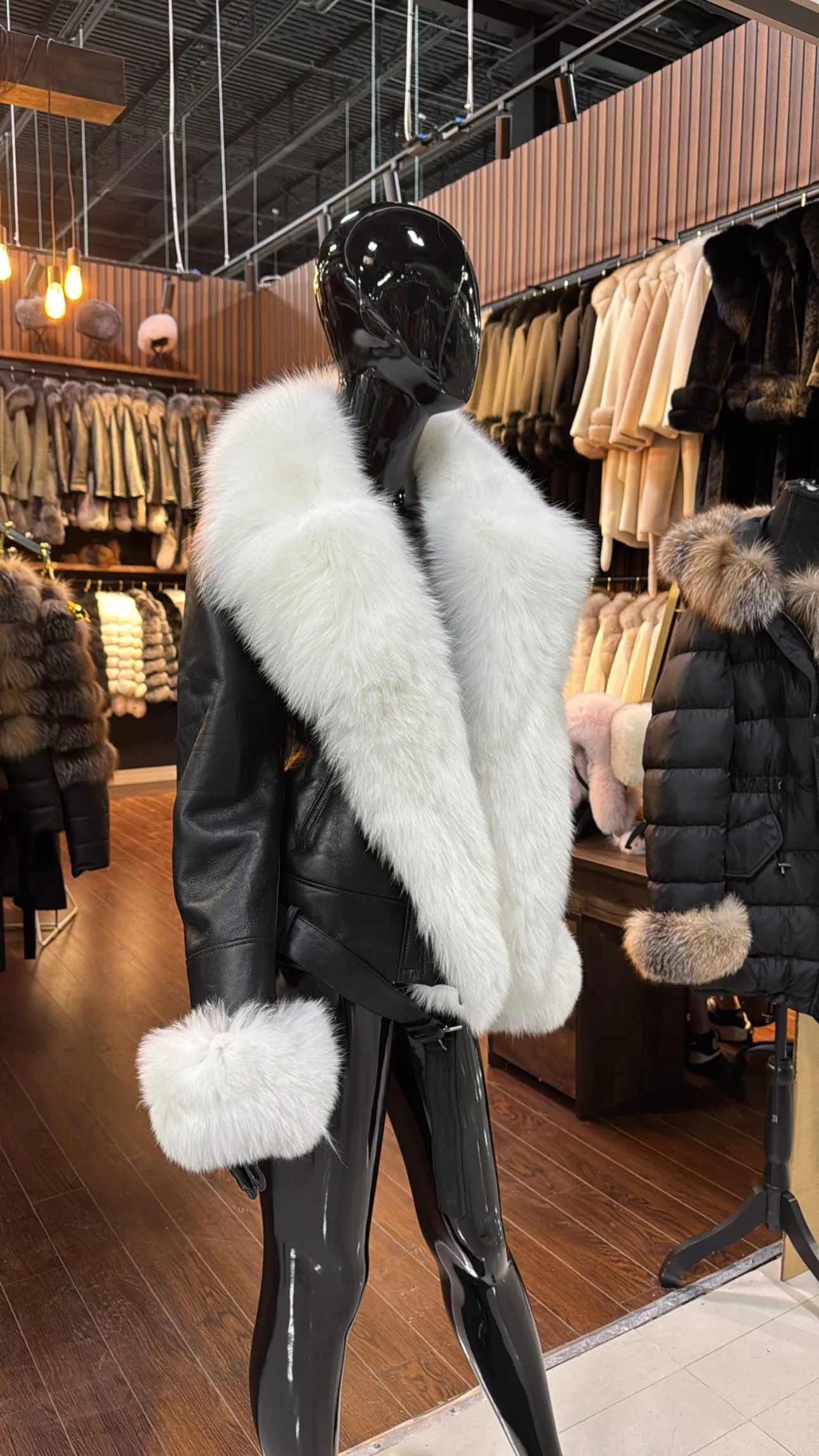 Fox Fur and Leather Jacket