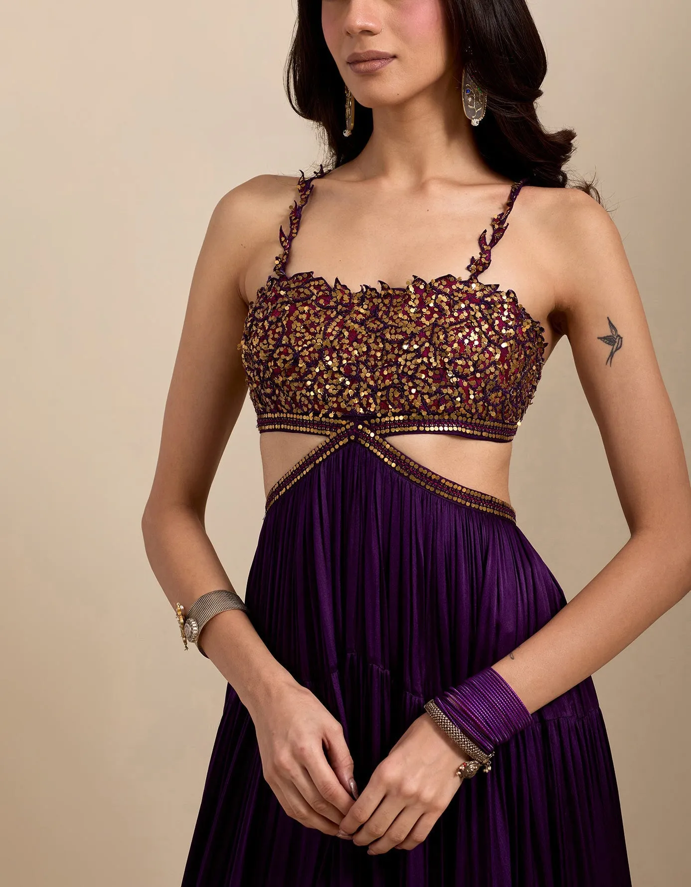 Ghagri Maxi - Purple
