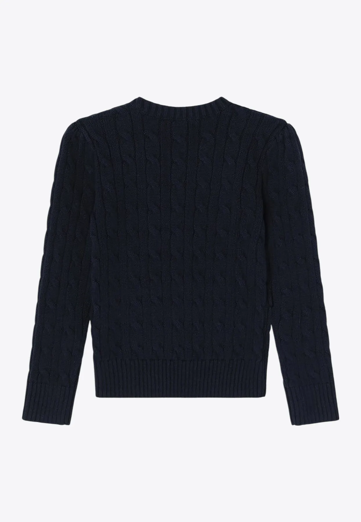 Girls Logo Embroidered Knitted Sweater