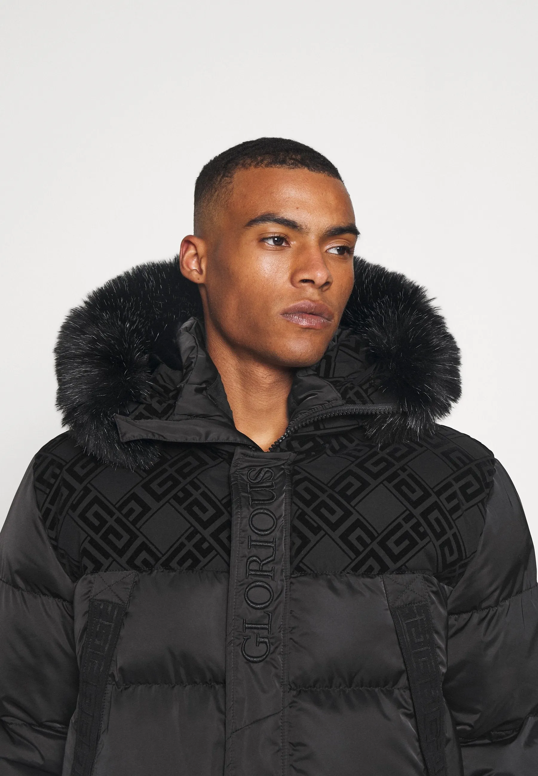 Glorious Gangsta Vernez Lonline Puffer Jacket Black