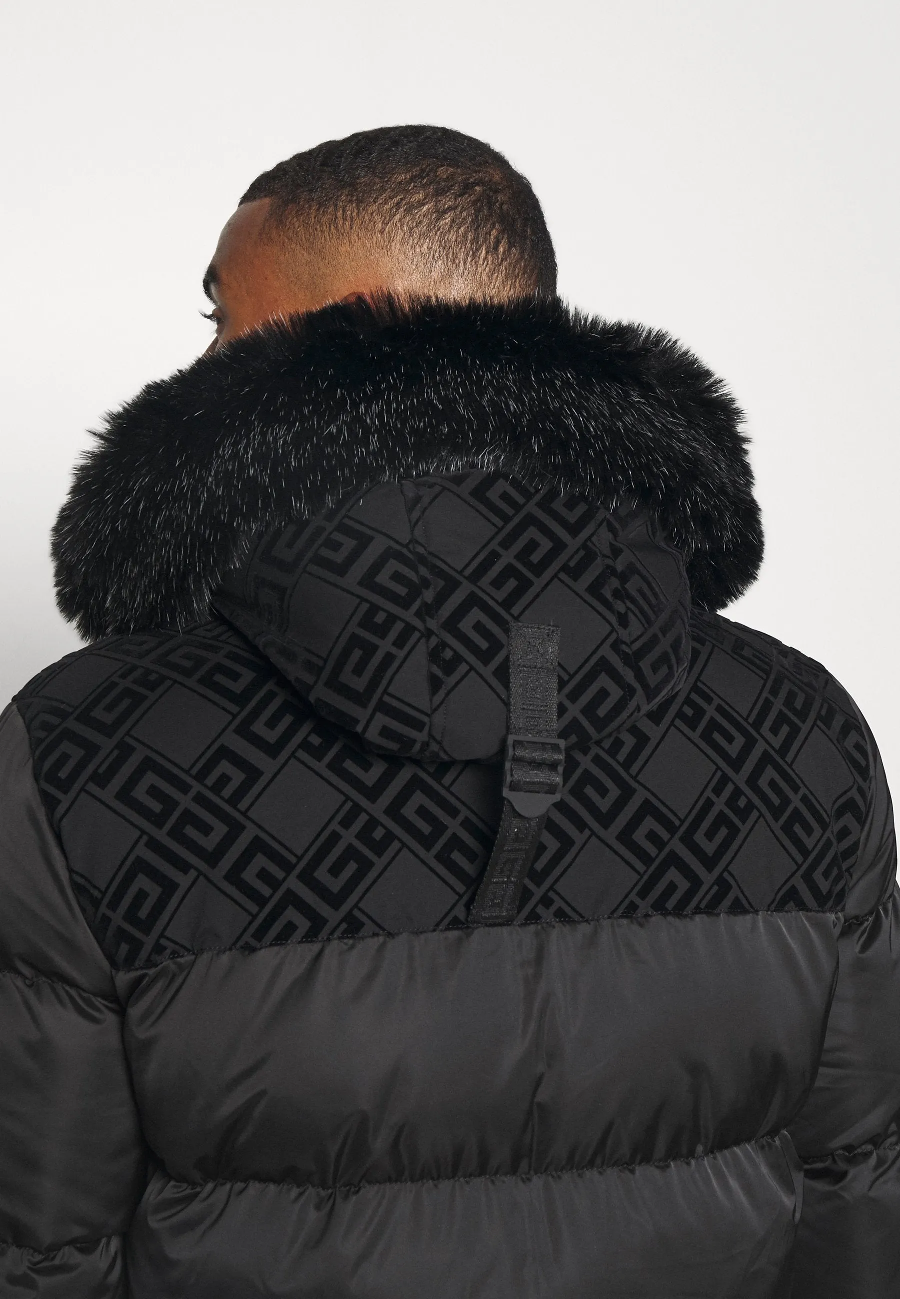 Glorious Gangsta Vernez Lonline Puffer Jacket Black