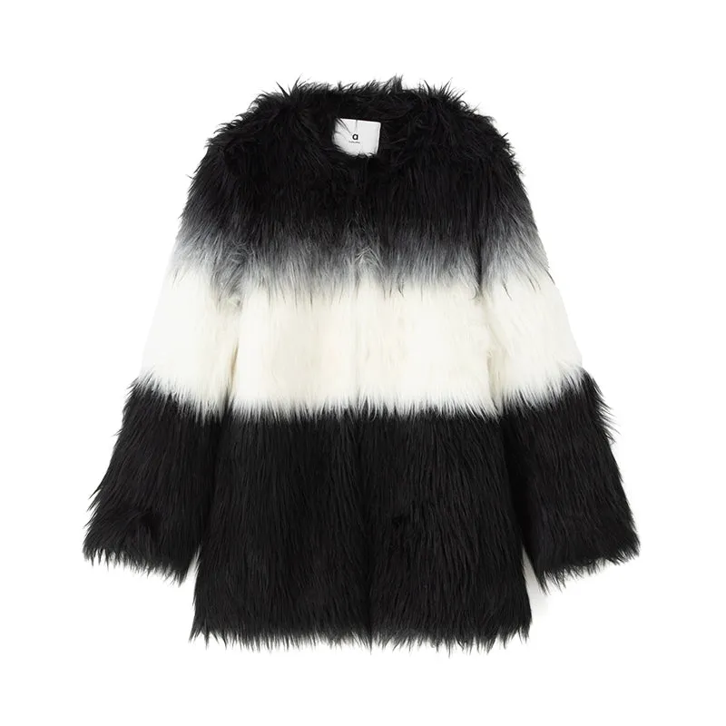 Gradient Fur Coat