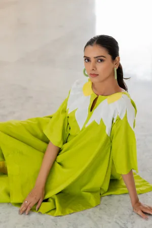 Green Sunflower Applique Tunic