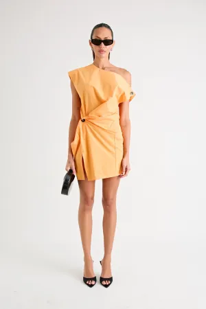 GRENADA MINI TWIST DRESS | TANGERINE