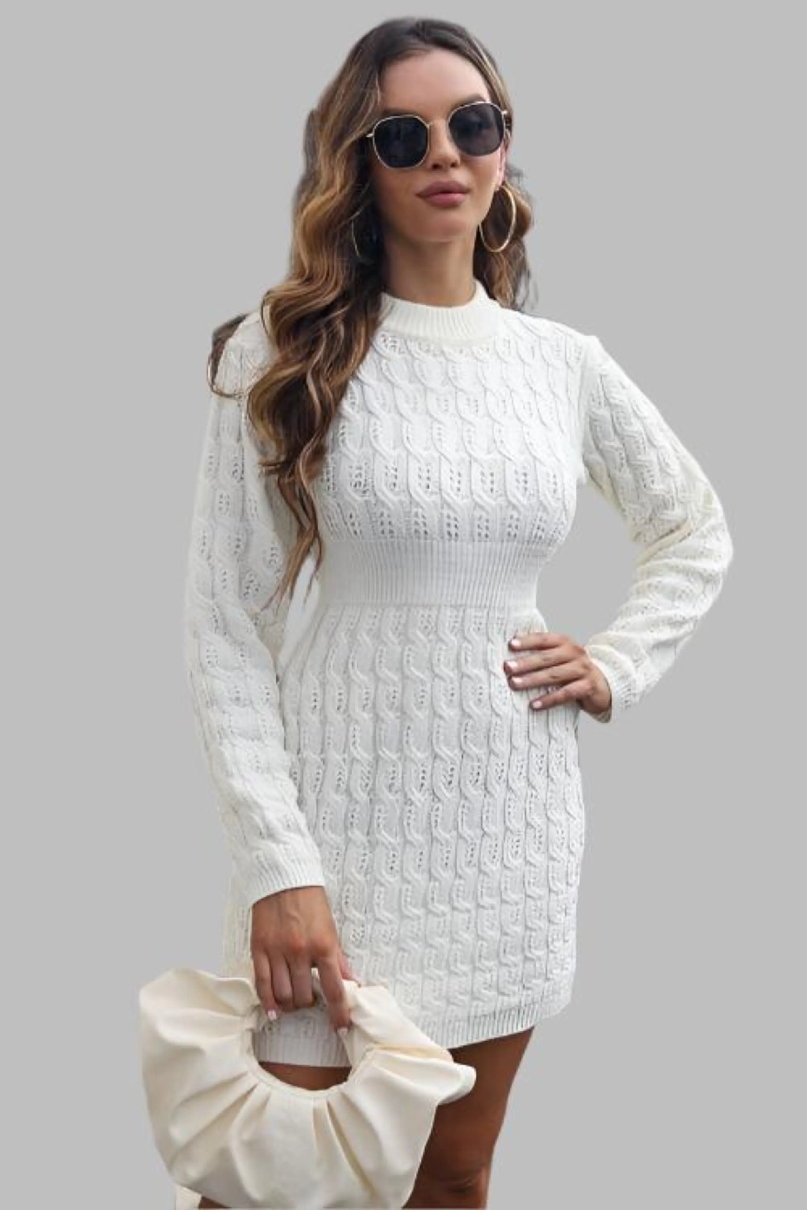 GYPSY - Cable Knit Sweater Dress