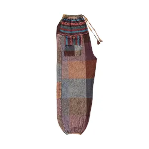 Harem Ghari Trousers - Brown Patch