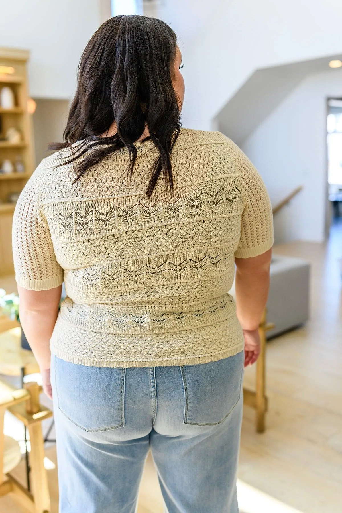 Hazel Blues® |  Thea Crocheted Knit Top