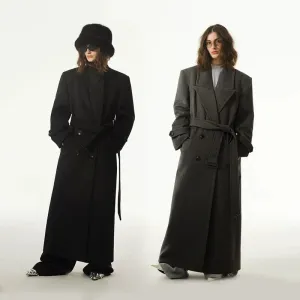 Hepburn Lapel Wool Coat