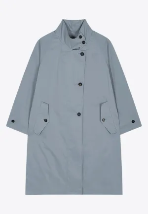 High-Neck Single-Breasted Coat