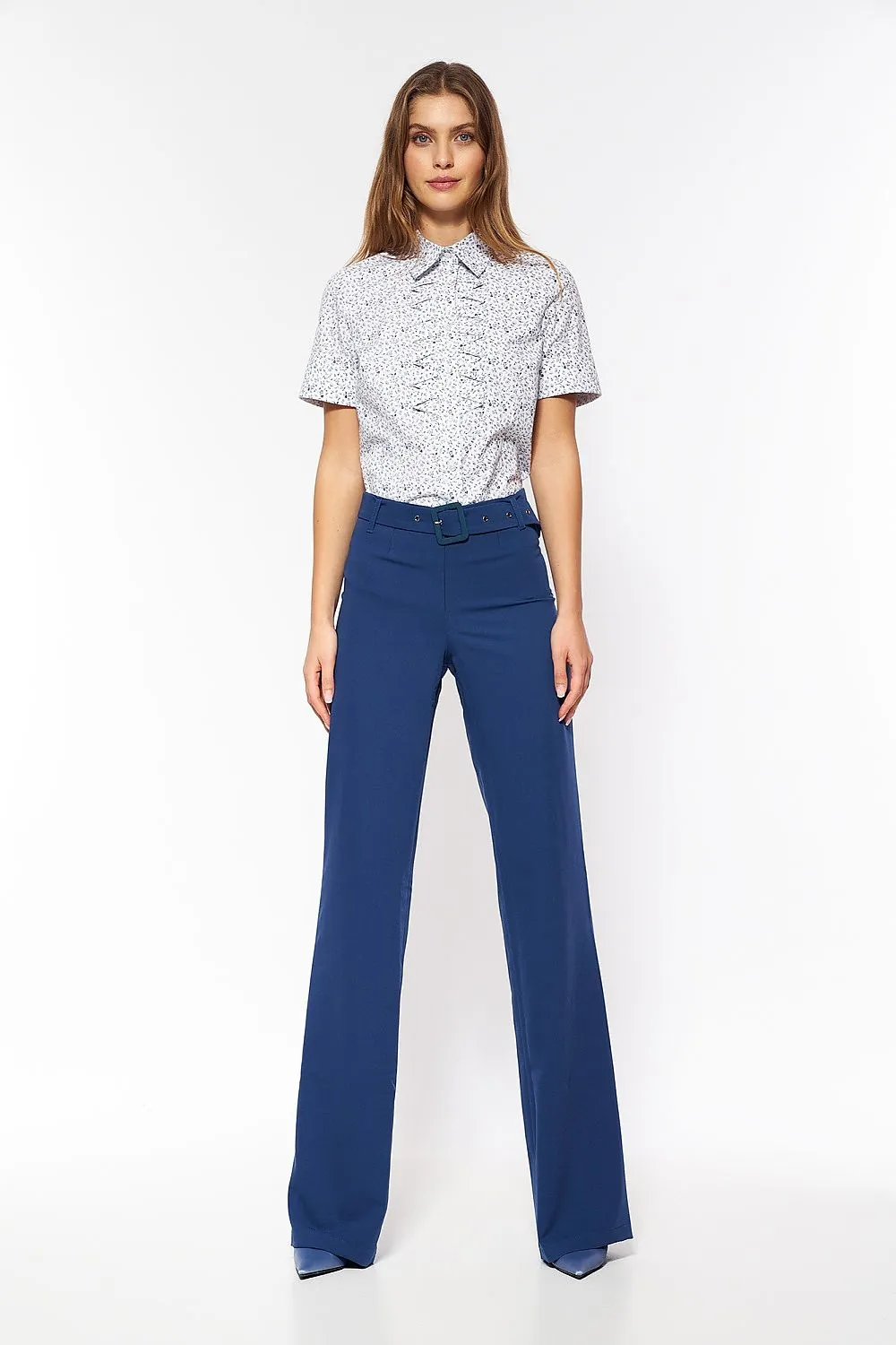 High-Waist Flared Trousers Elegance
