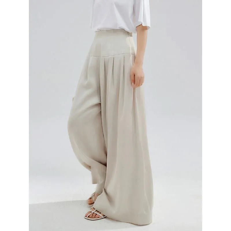 High Waist Wide Leg Casual Trousers for Women