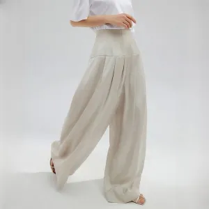 High Waist Wide Leg Casual Trousers for Women