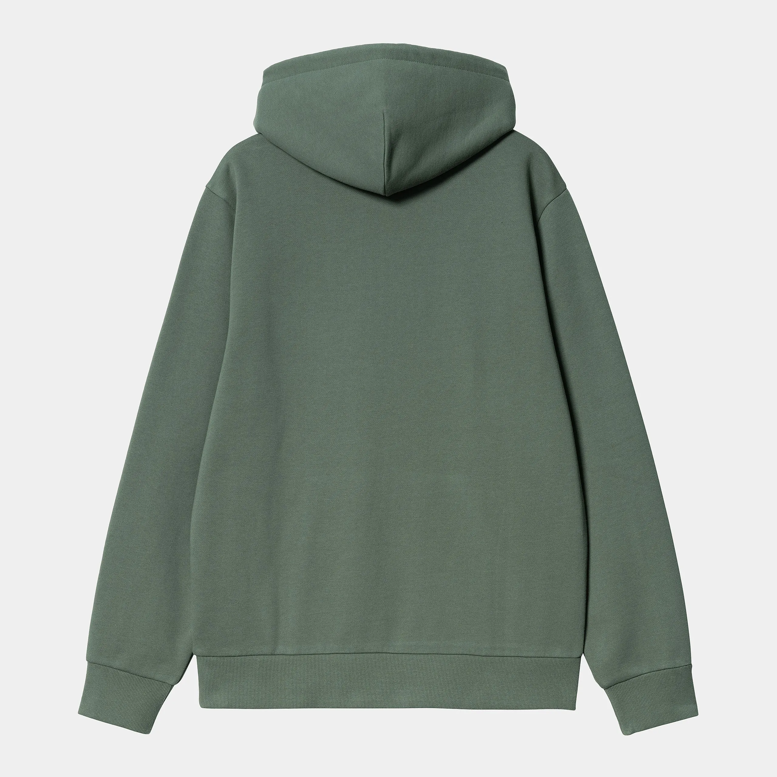 Hooded Script Embroidery Sweat - Park/White