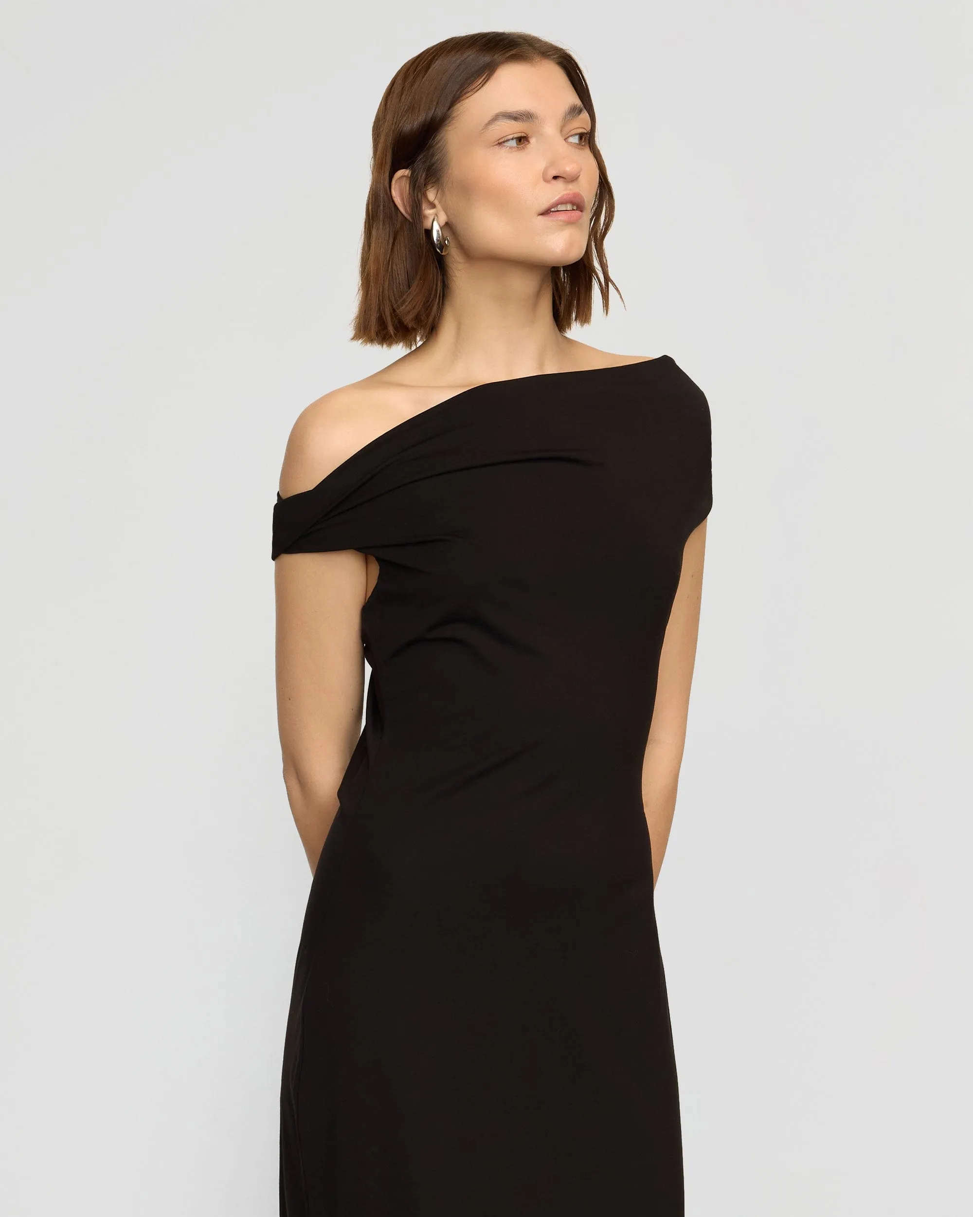 Iryna Asymmetric Off-Shoulder Dress