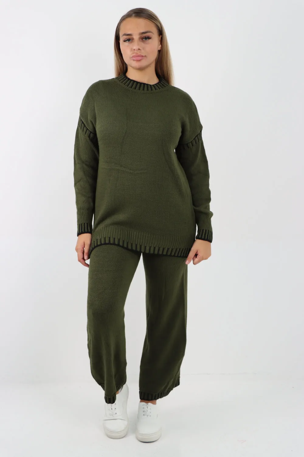 Italian Patch Knitted Co-Ord Set Tracksuit