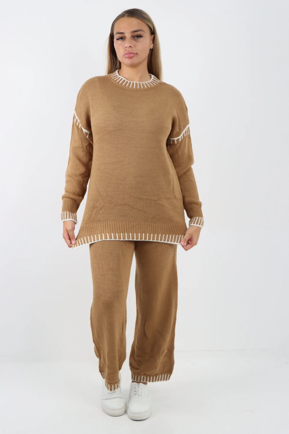 Italian Patch Knitted Co-Ord Set Tracksuit