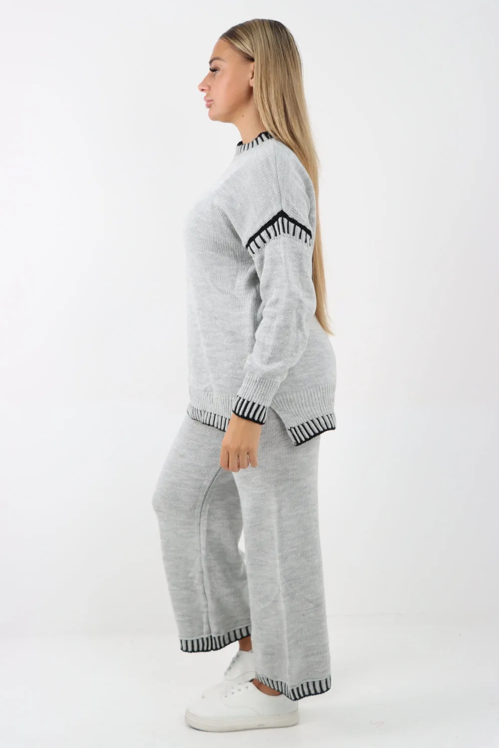 Italian Patch Knitted Co-Ord Set Tracksuit