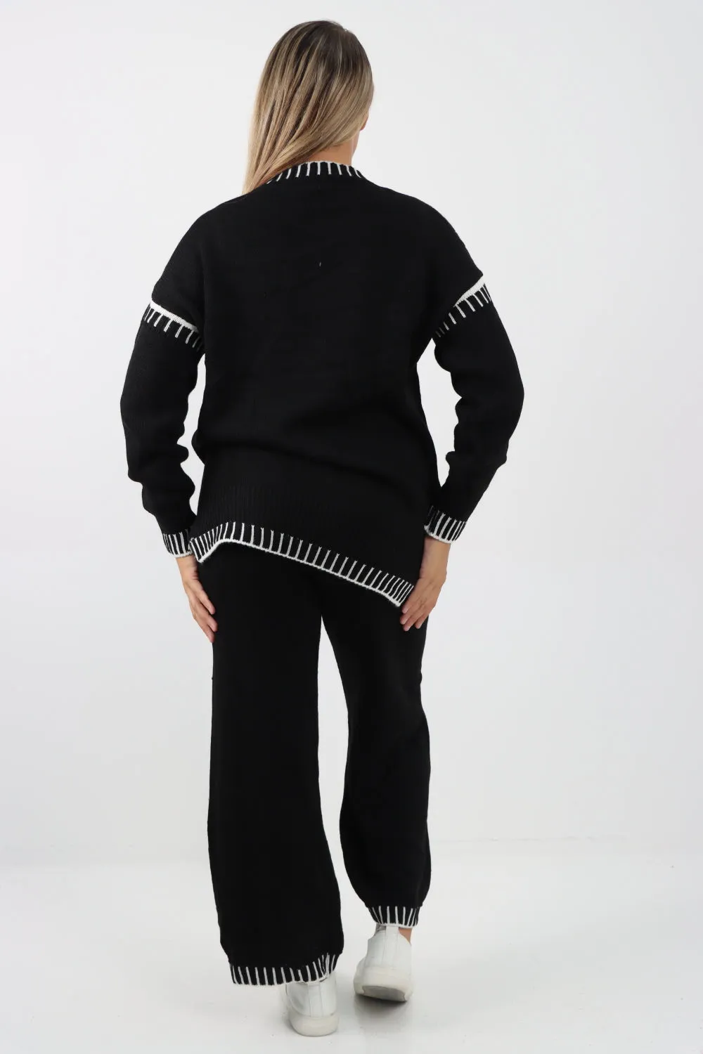 Italian Patch Knitted Co-Ord Set Tracksuit