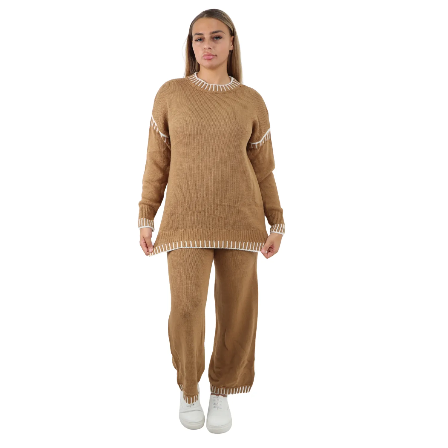 Italian Patch Knitted Co-Ord Set Tracksuit