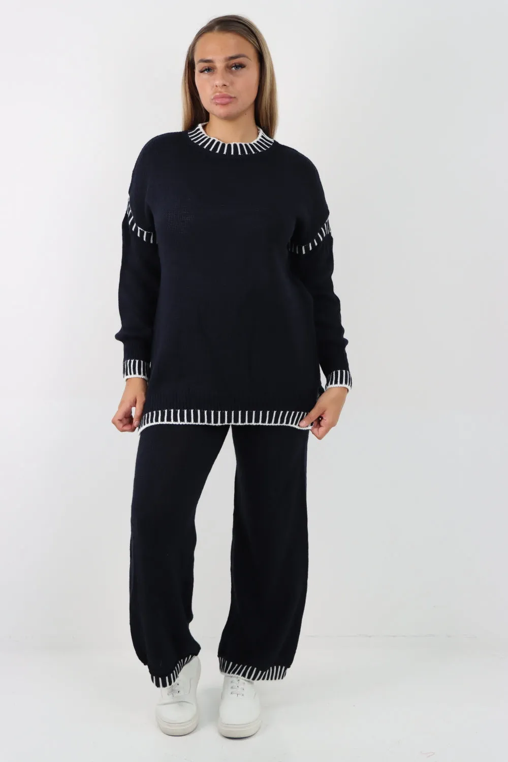 Italian Patch Knitted Co-Ord Set Tracksuit