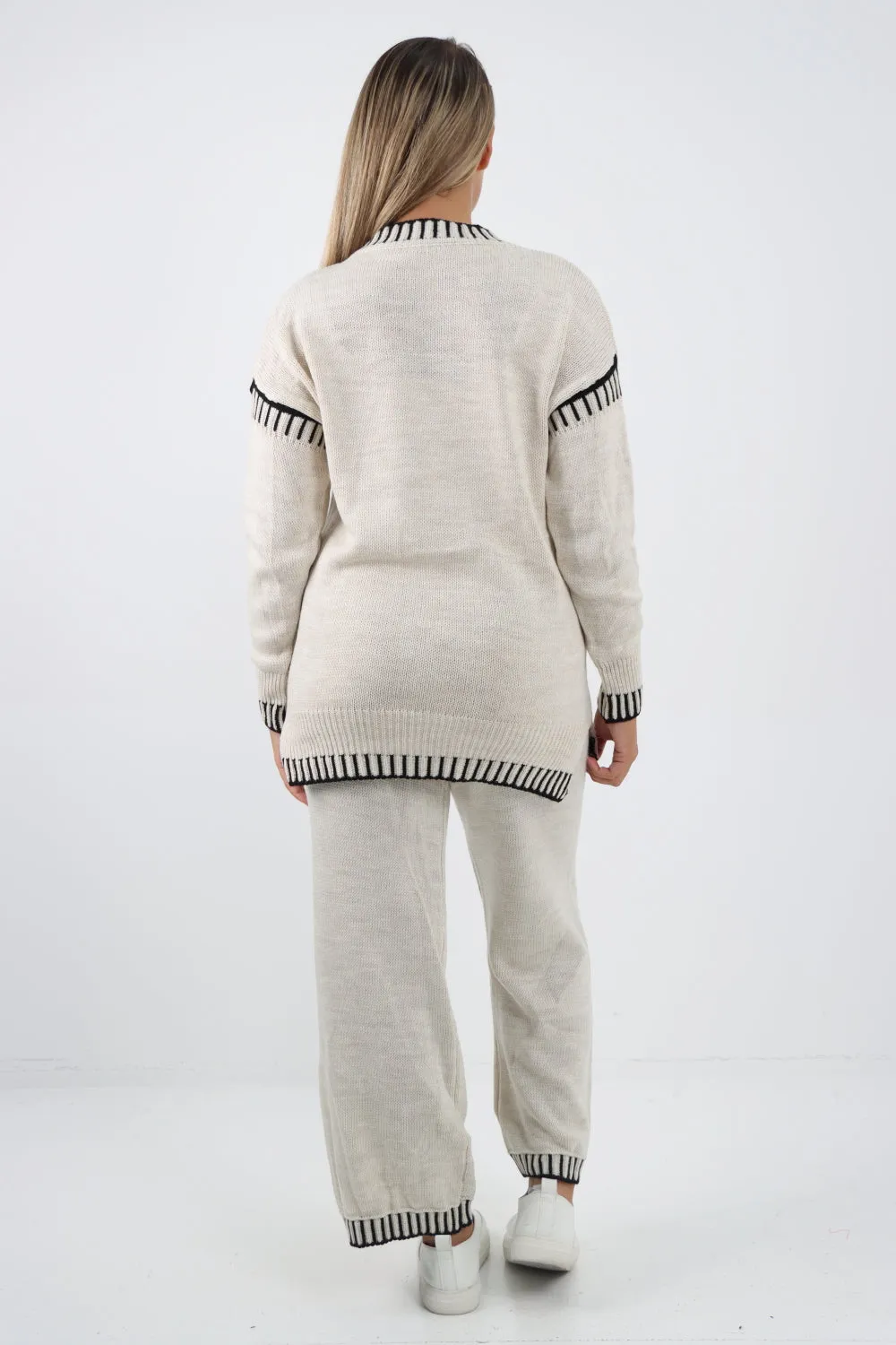 Italian Patch Knitted Co-Ord Set Tracksuit