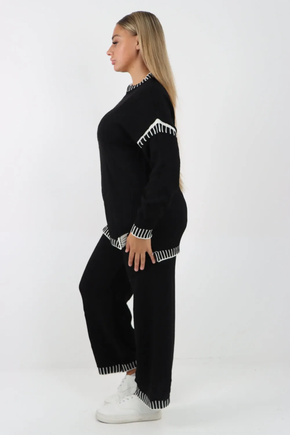 Italian Patch Knitted Co-Ord Set Tracksuit