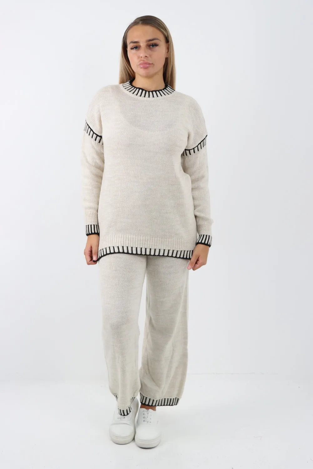 Italian Patch Knitted Co-Ord Set Tracksuit