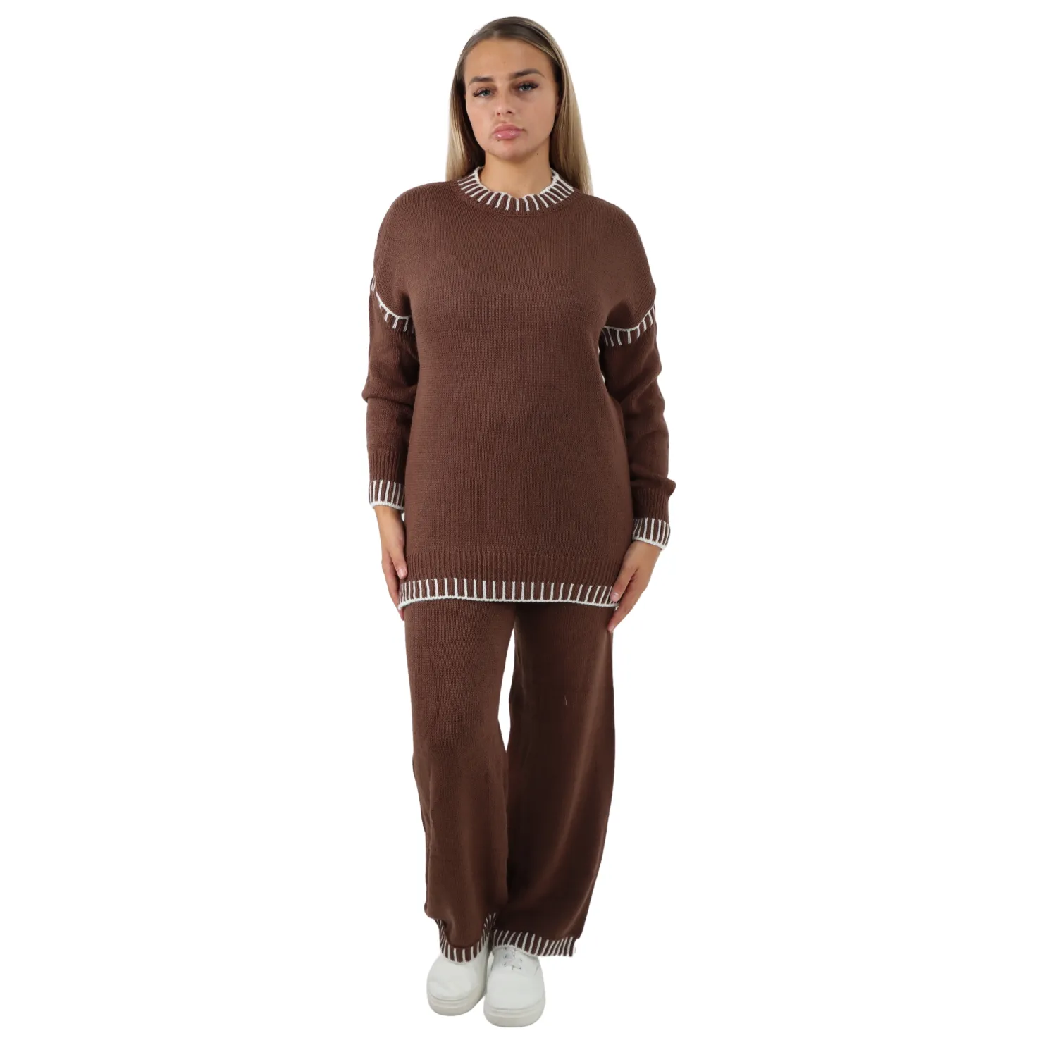 Italian Patch Knitted Co-Ord Set Tracksuit