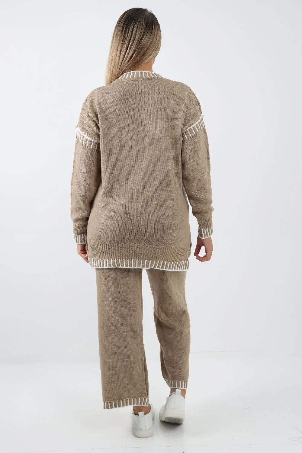 Italian Patch Knitted Co-Ord Set Tracksuit