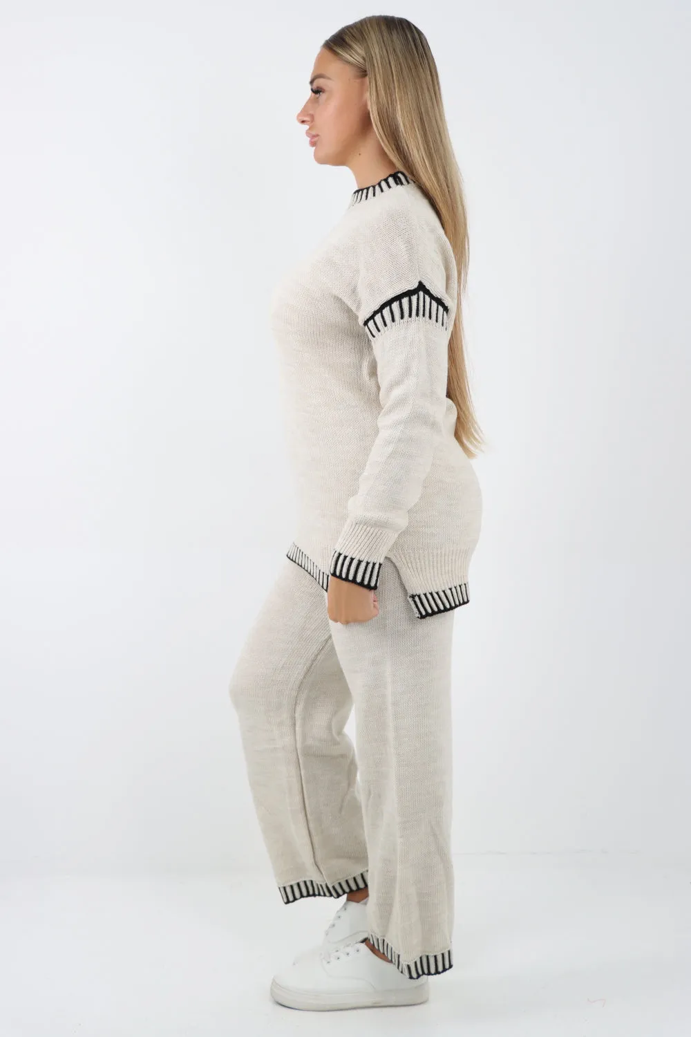 Italian Patch Knitted Co-Ord Set Tracksuit