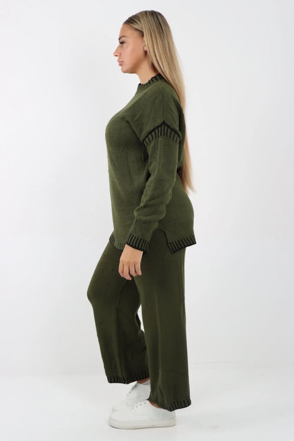 Italian Patch Knitted Co-Ord Set Tracksuit