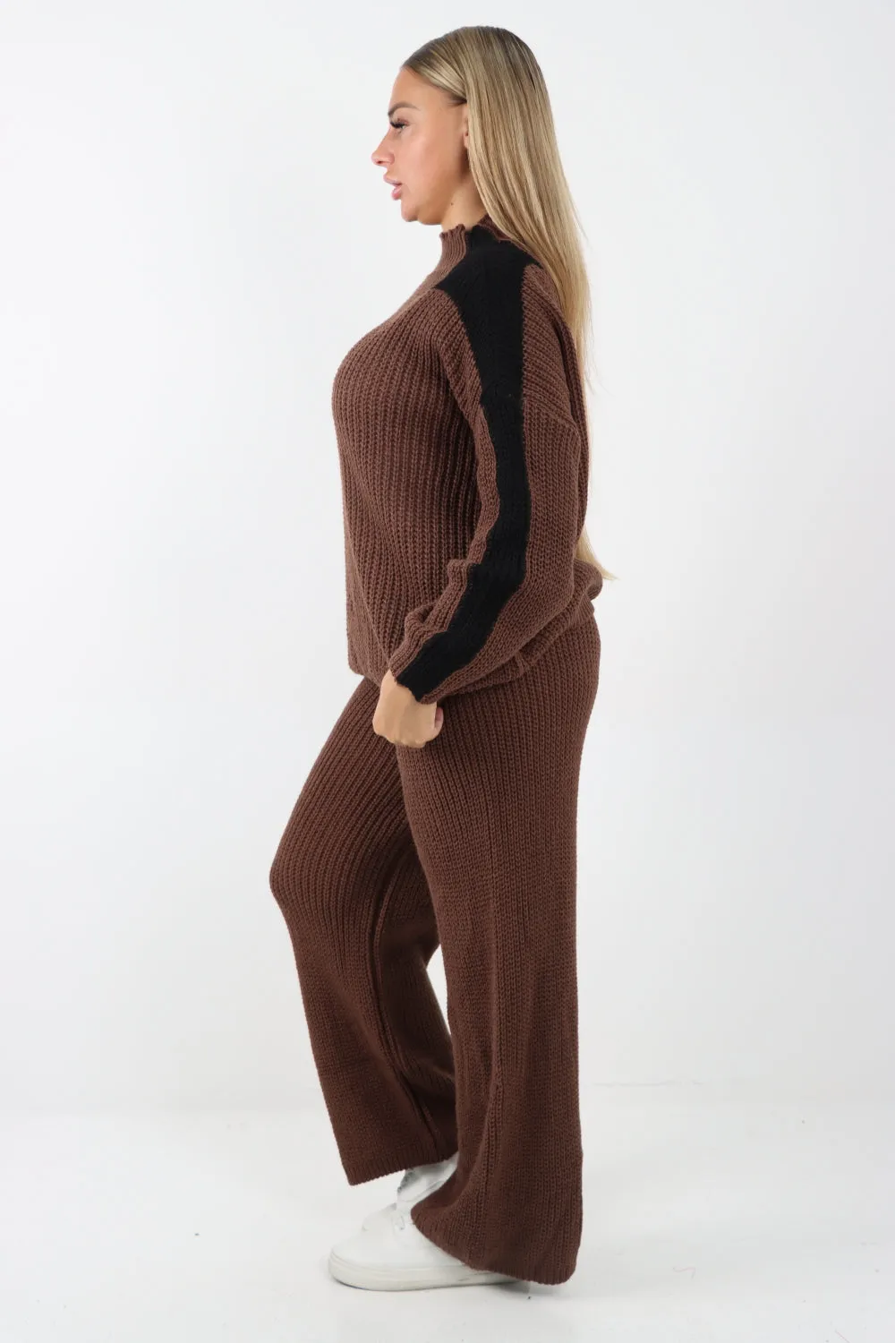 Italian Patch Knitted Co-Ord Set Tracksuit