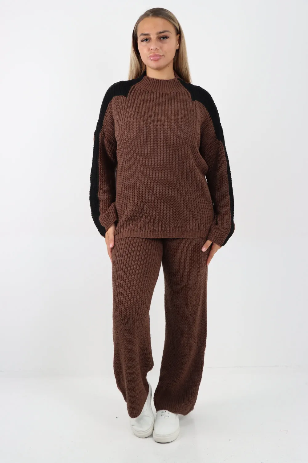 Italian Patch Knitted Co-Ord Set Tracksuit