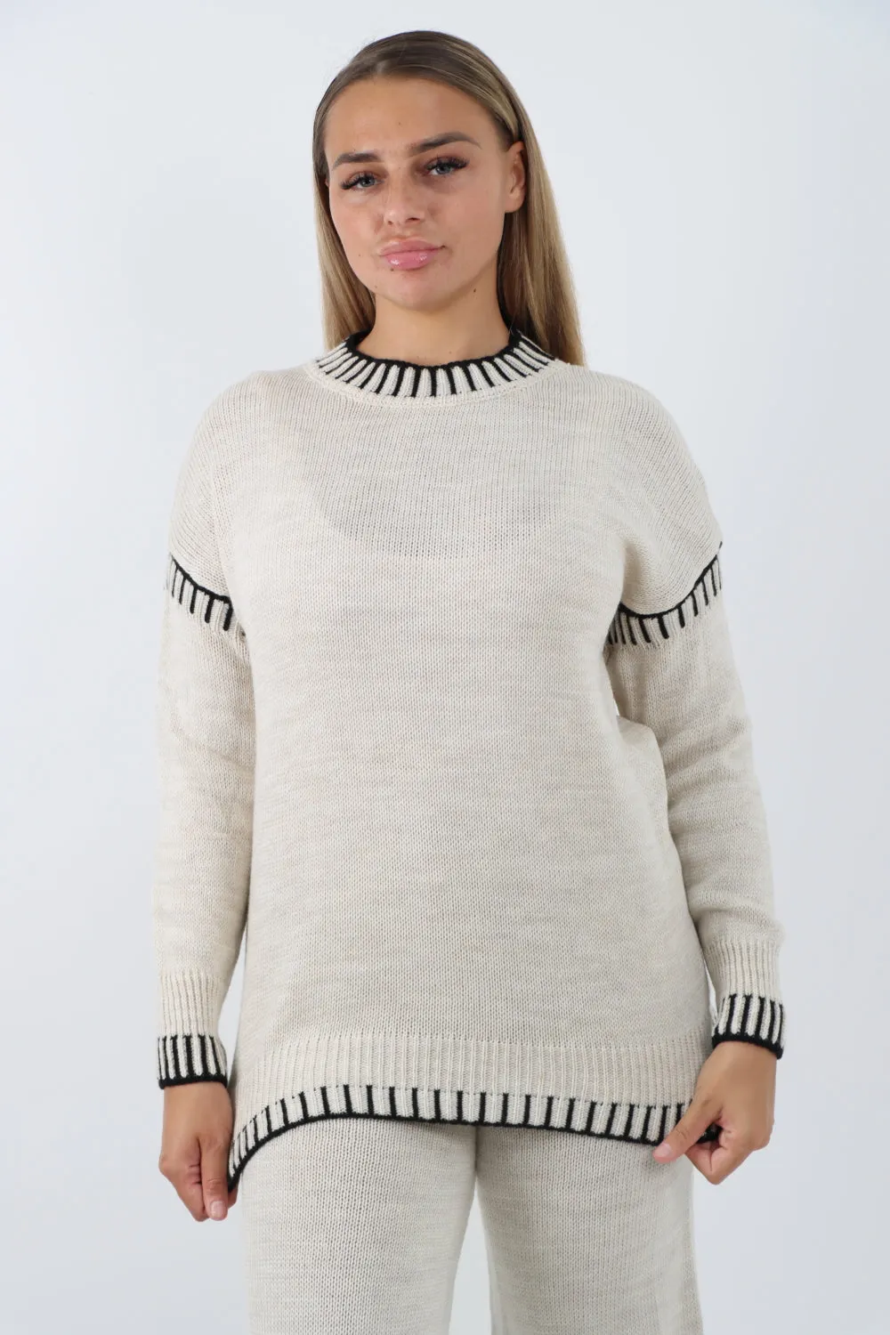 Italian Patch Knitted Co-Ord Set Tracksuit
