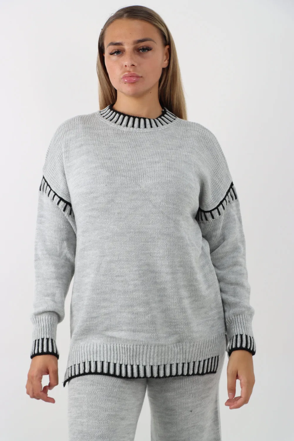 Italian Patch Knitted Co-Ord Set Tracksuit