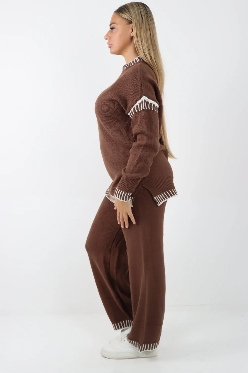 Italian Patch Knitted Co-Ord Set Tracksuit