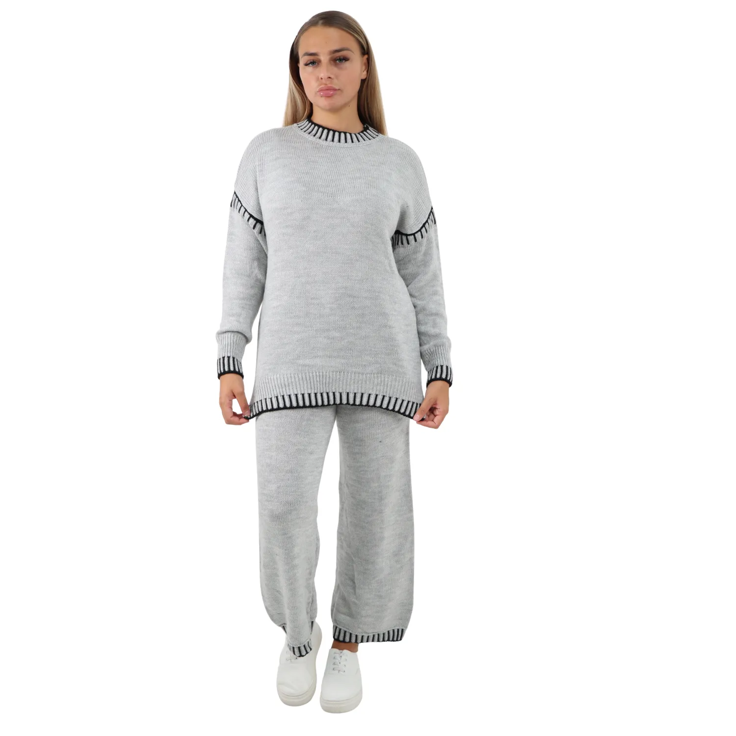 Italian Patch Knitted Co-Ord Set Tracksuit