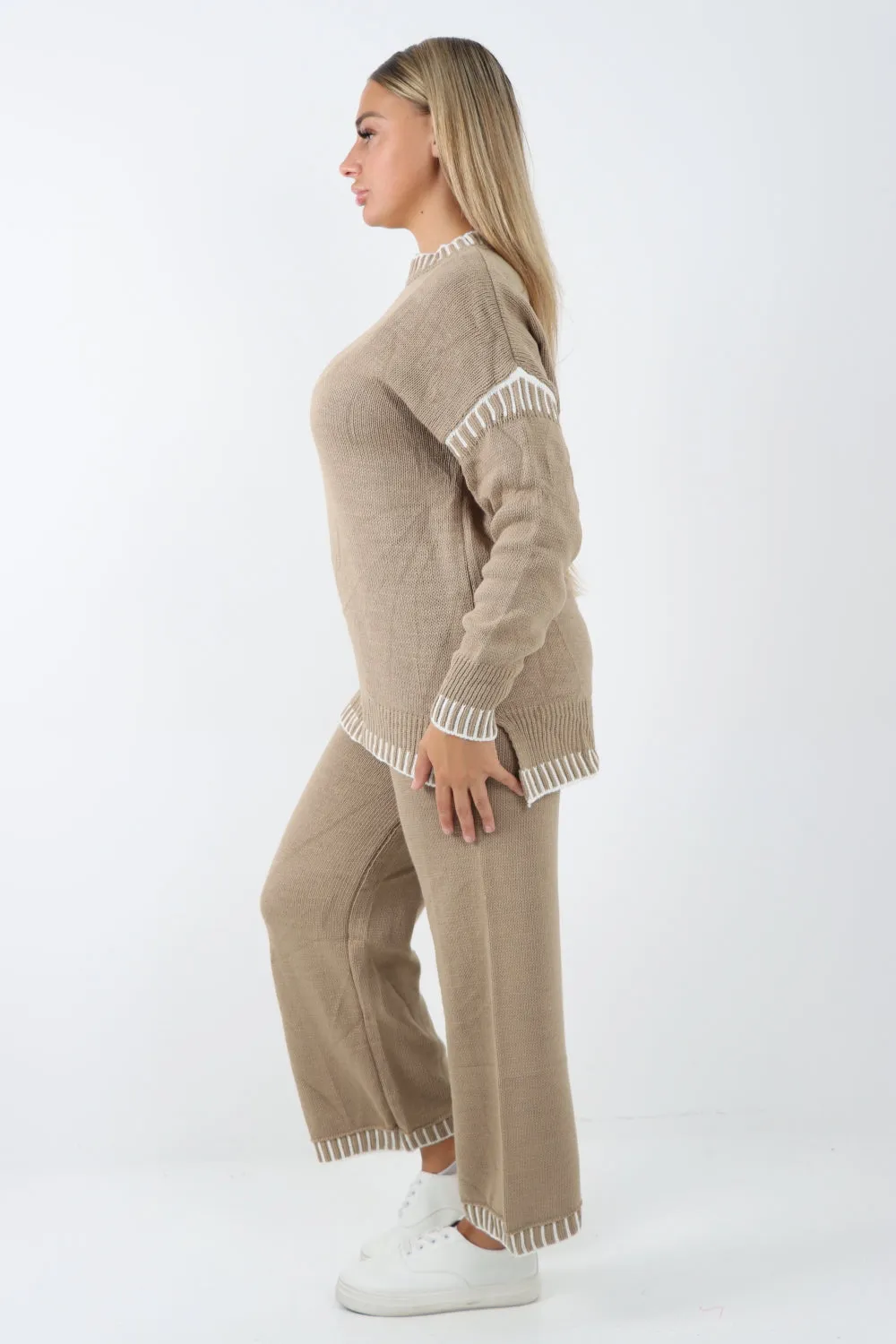 Italian Patch Knitted Co-Ord Set Tracksuit