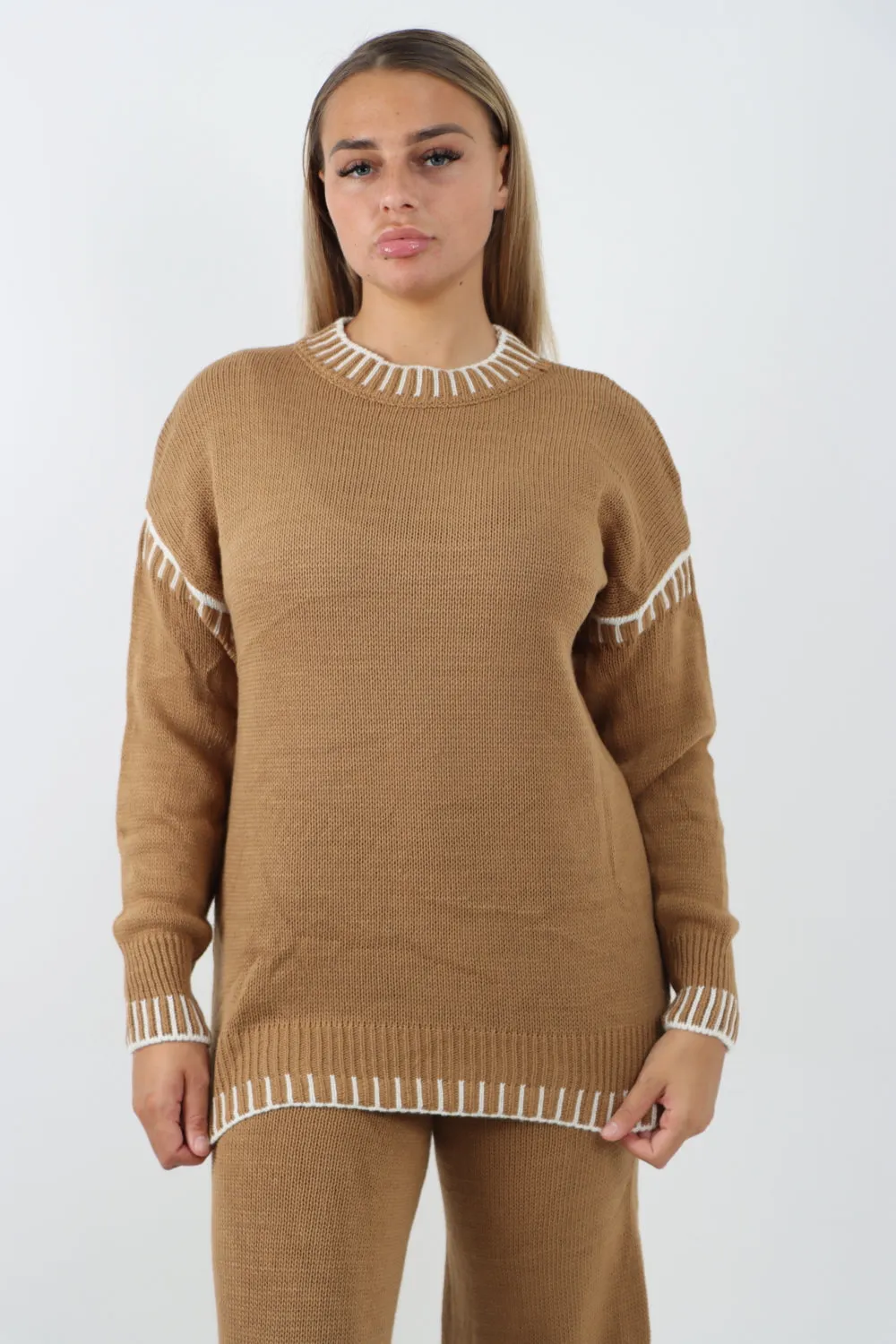 Italian Patch Knitted Co-Ord Set Tracksuit
