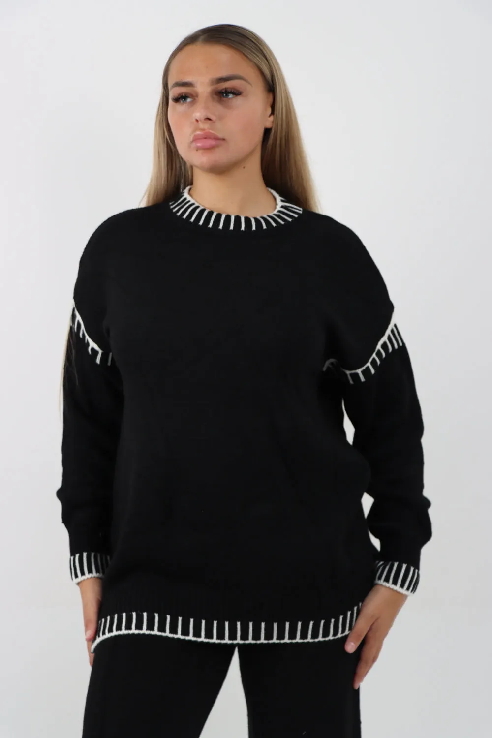 Italian Patch Knitted Co-Ord Set Tracksuit